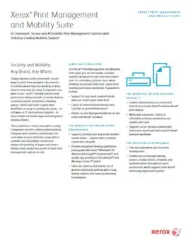 Mobility Suite, mobile print, Xerox, Offitek