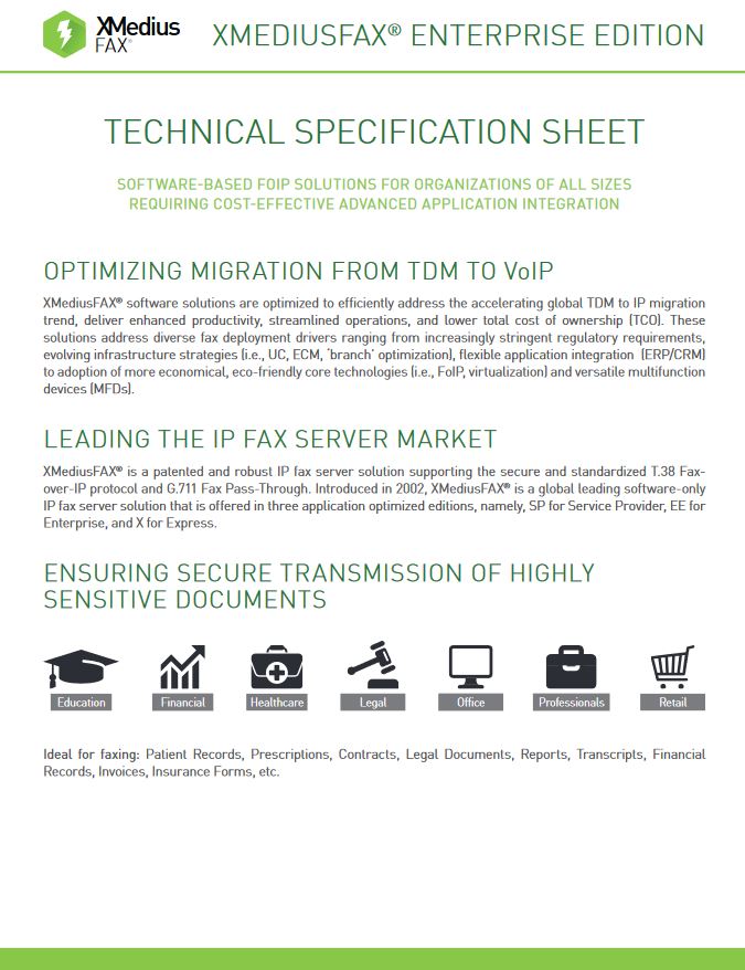 Xmedius Fax Enterprise Edition Brochure, XMedius Fax, Offitek